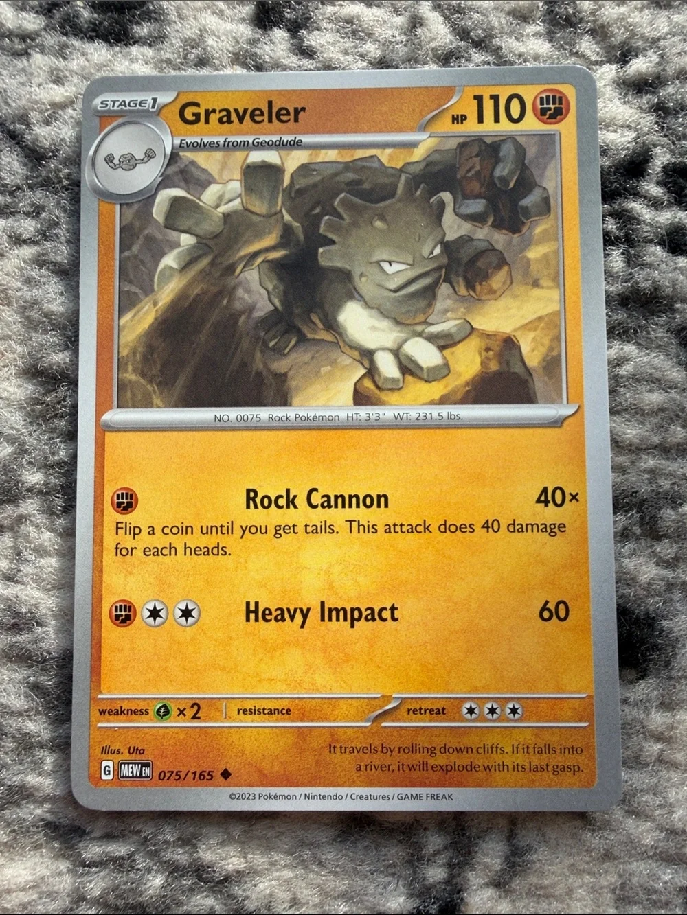Geodude & Graveler Evolution Lot | Pokémon 151 + Fusion Strike | ✨5/$25✨